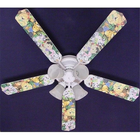 Ceiling Fan Designers Ceiling Fan Designers 52FAN-KIDS-ZBAJ Zootles Baby Animals Jungle Ceiling Fan 52 in. 52FAN-KIDS-ZBAJ